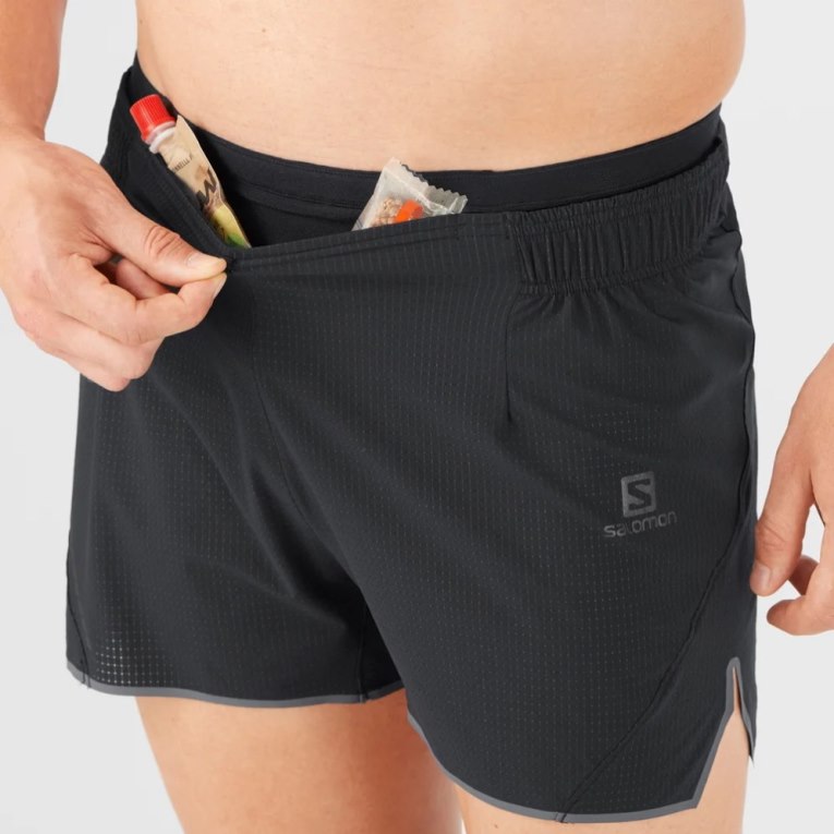 Black Salomon Sense Aero 3'' Men's Shorts | IE PL2470